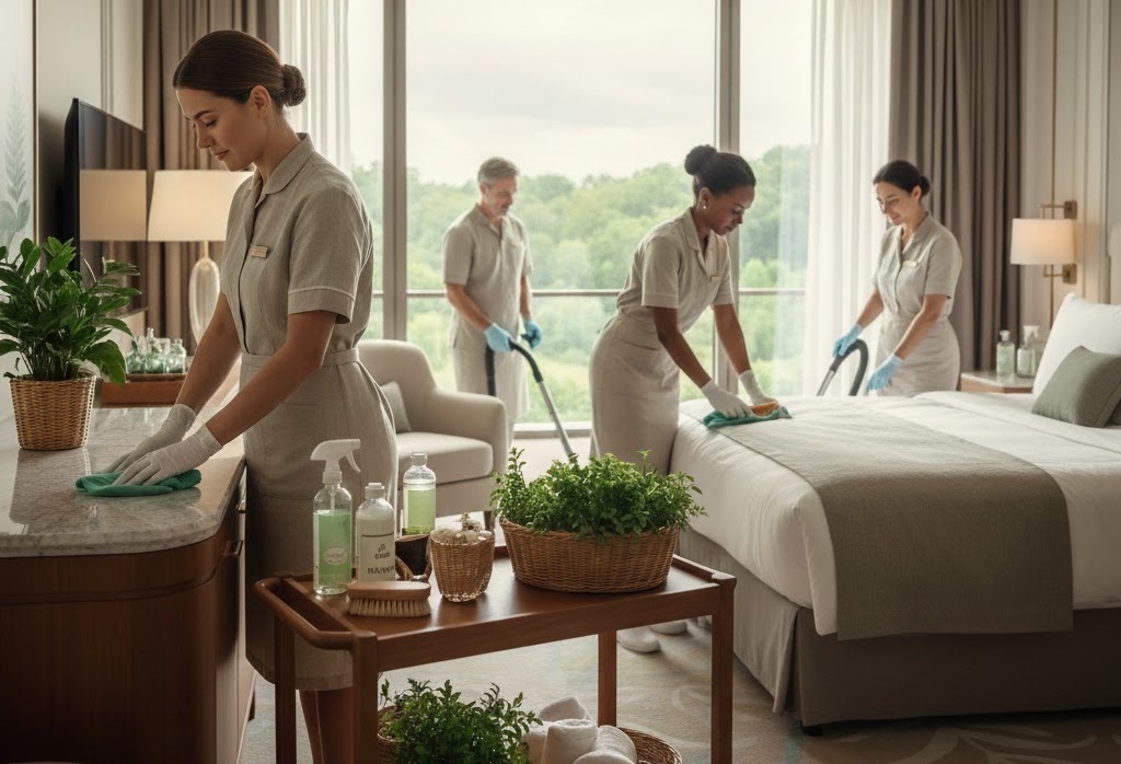 Housekeeping Durable : Éco-Nettoyage, Gestion Responsable du Linge et Protocoles Anti-Allergènes