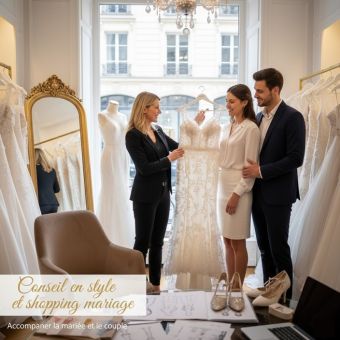 Conseil en style et shopping mariage : accompagner la mariée et le couple