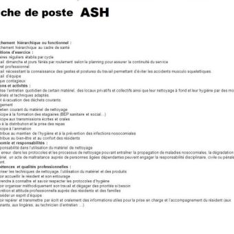 Création des fiches de poste en EHPAD et établissements de santé