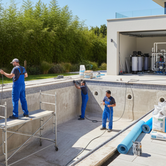 Rénovation et remise à niveau d’un bassin de piscine