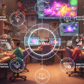 Workflow intégré : monter et animer comme un studio