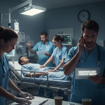 Prise en charge des urgences avec effectif réduit pour soignants de nuit