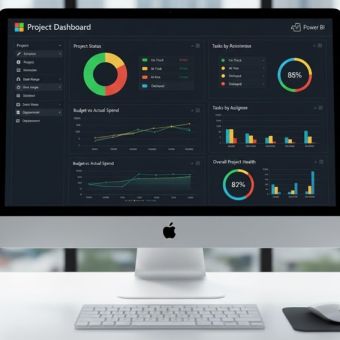Tableaux de bord projet avec Power BI et outils de data visualisation